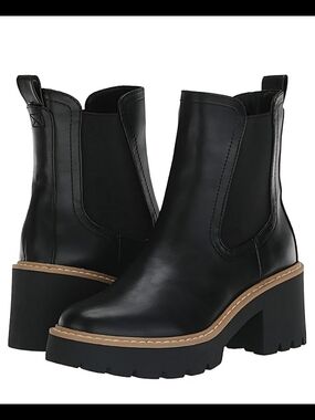 DV Women's Black Chelsea Ankle Platform Boots 7.5